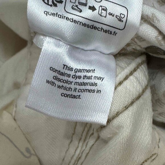 Free People We The Free Aster Straight Leg Jeans 100% Cotton‎ Cream Size 26 - Picture 16 of 16